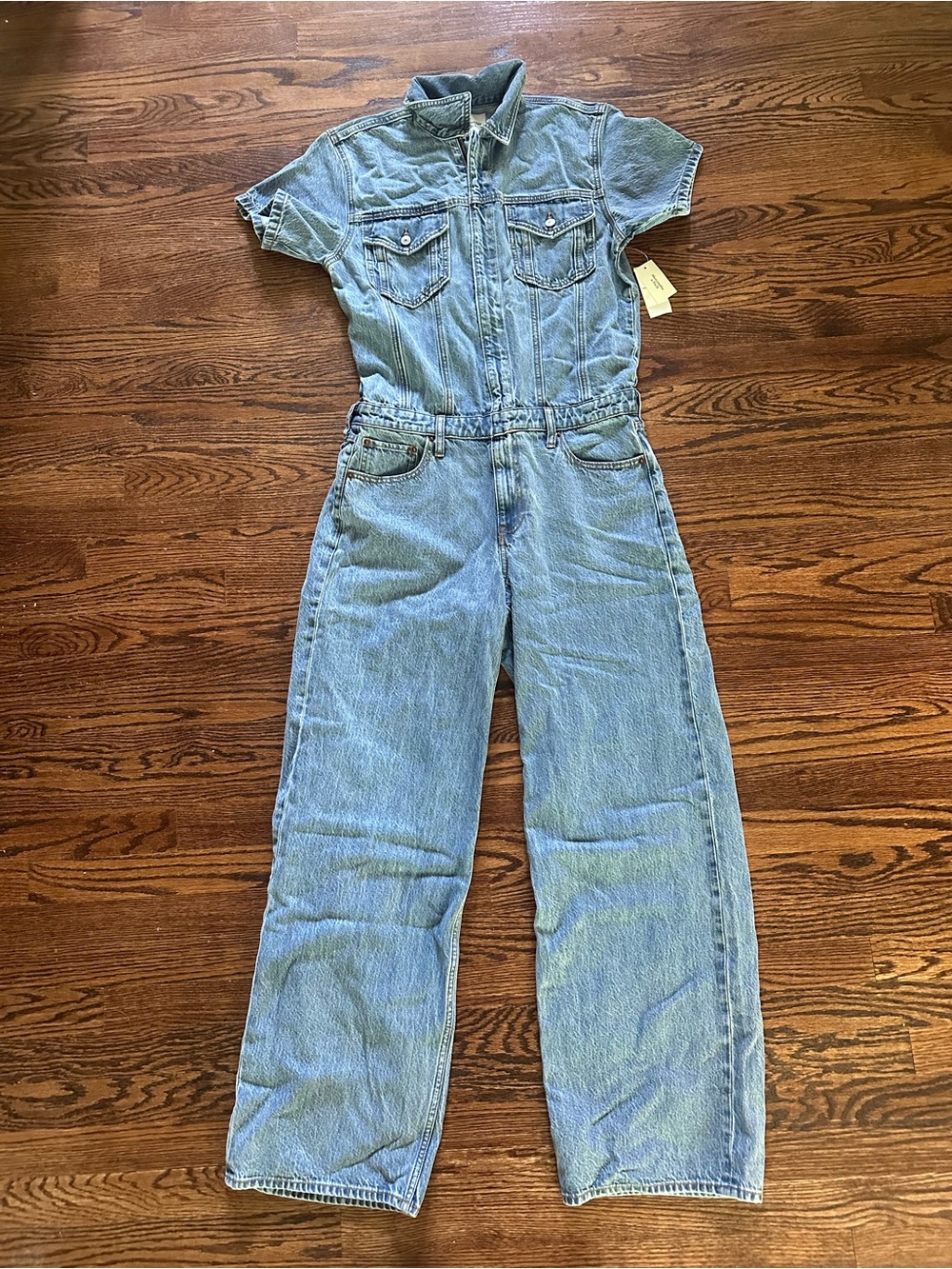 Abercrombie & Fitch Light Blue Denim Jumpsuit